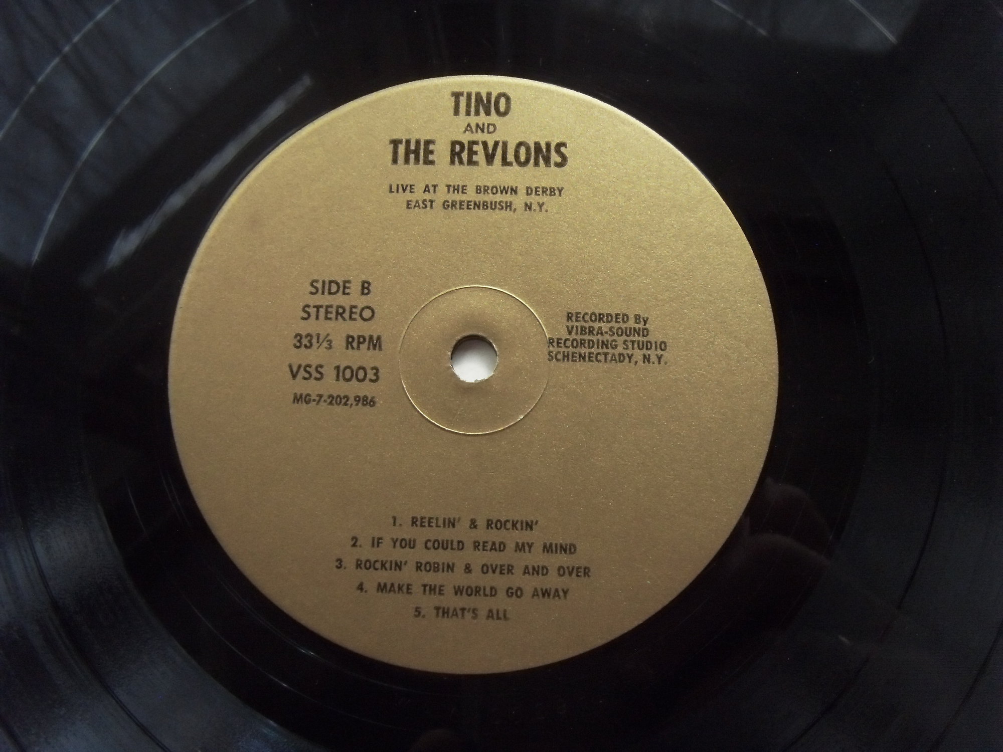 TINO AND THE REVLONS Live at the Brown Derby 2 TINO AND THE REVLONS Live at the Brown Derby 2