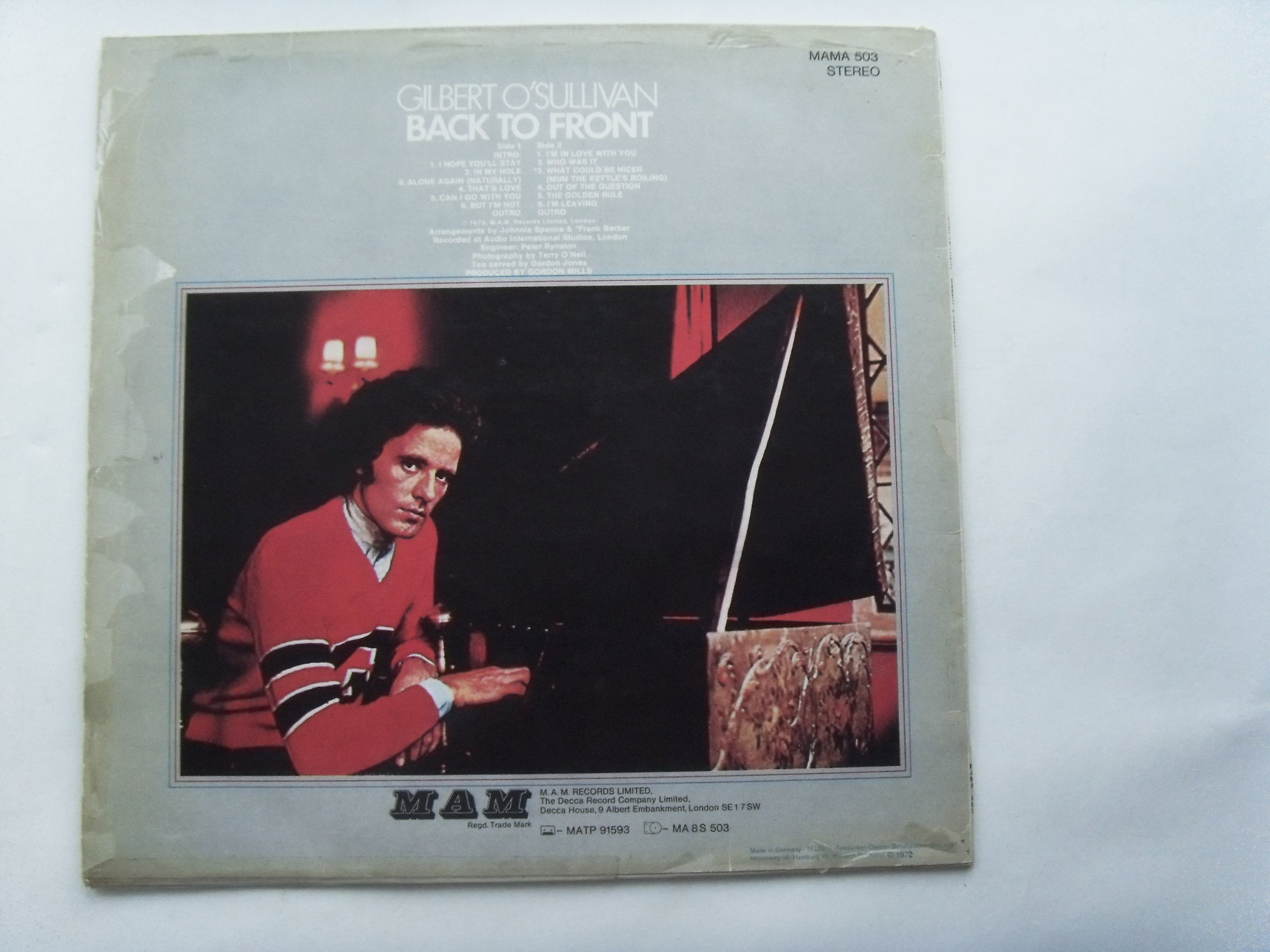 Gilbert O'SULLIVAN Back to Front 2 Gilbert O'SULLIVAN Back to Front 2