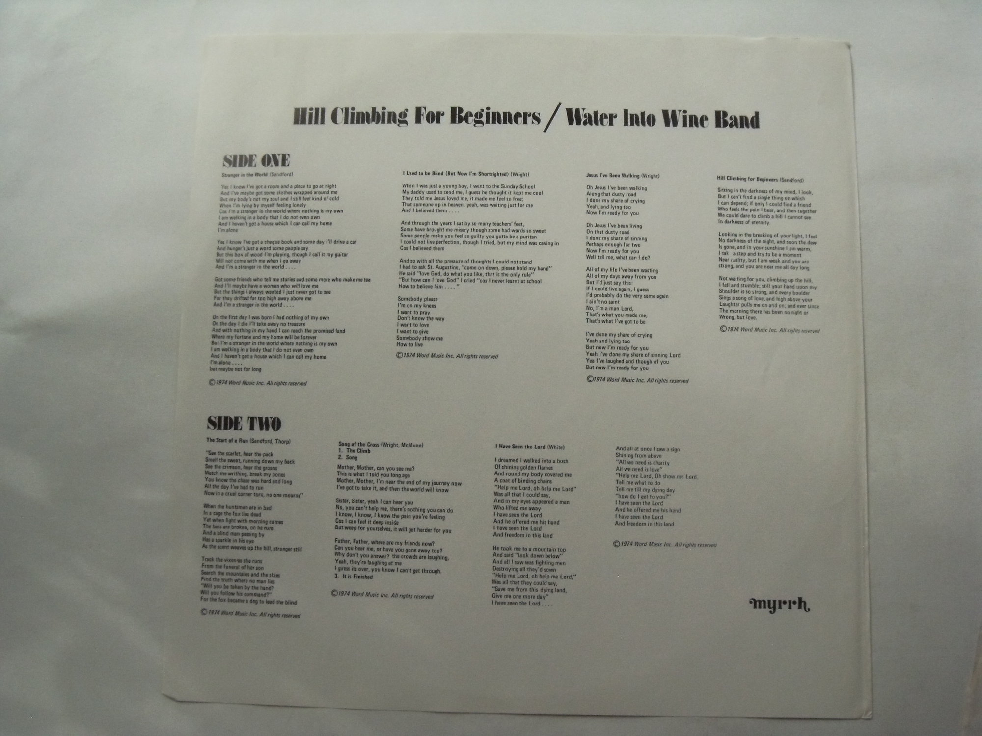 WATER INTO WINE BAND Hill Climbing for Beginners 2 WATER INTO WINE BAND Hill Climbing for Beginners 2
