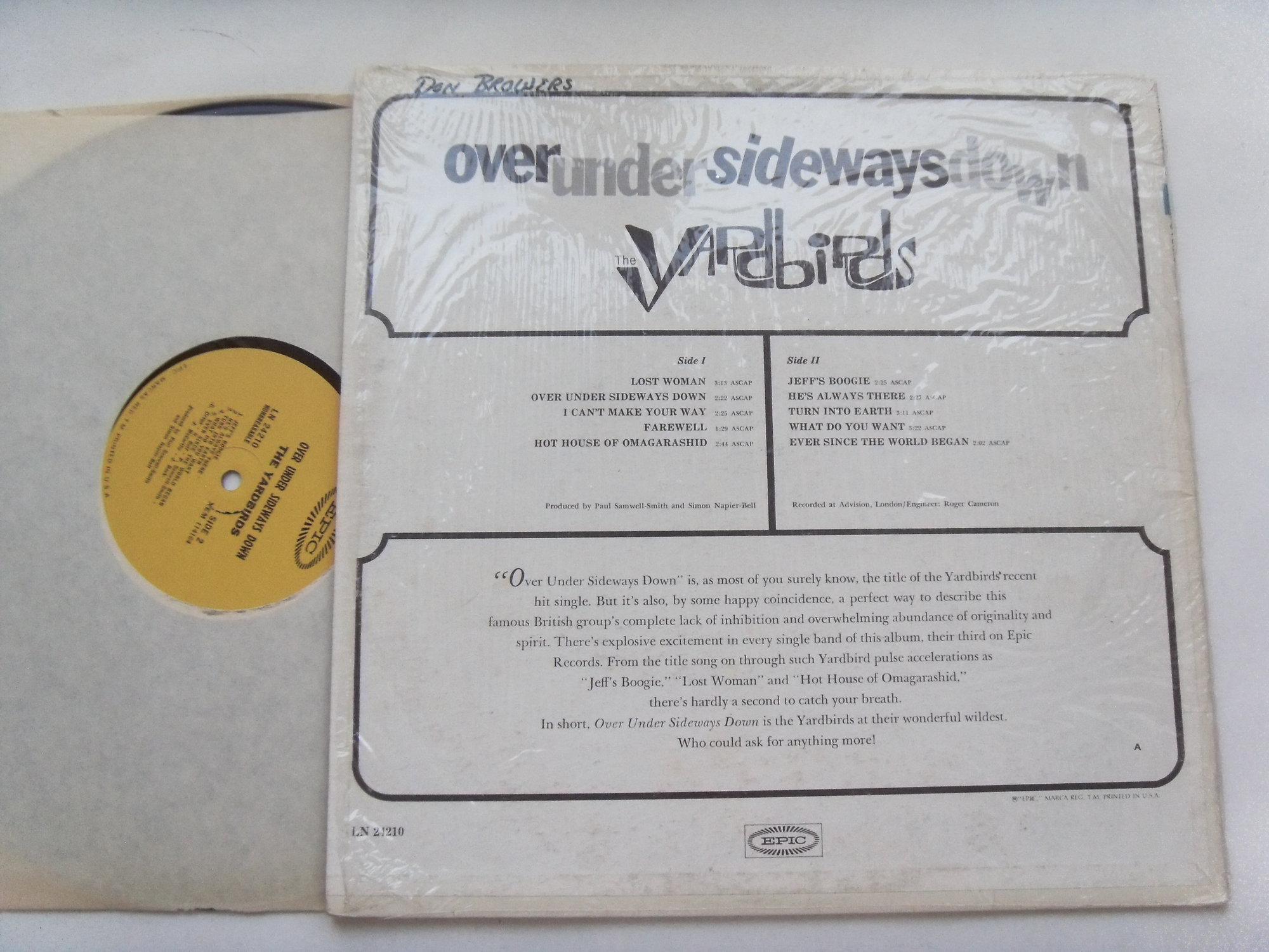 THE YARDBIRDS Over under sideways down 2 THE YARDBIRDS Over under sideways down 2