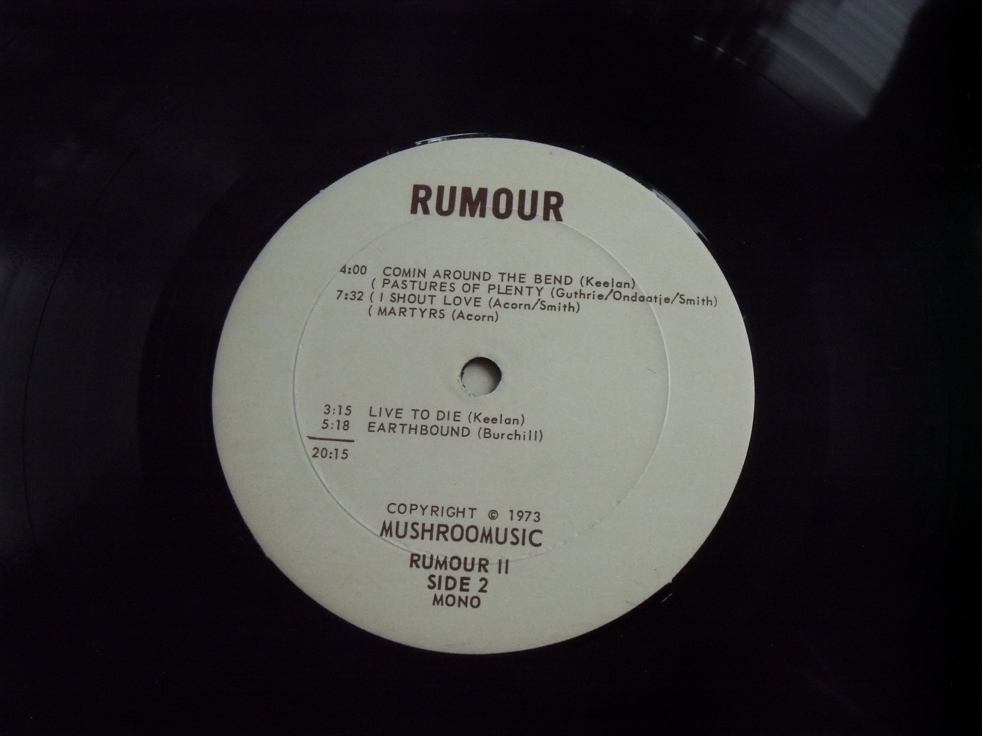 PERTH COUNTY CONSPIRACY Rumour 2 PERTH COUNTY CONSPIRACY Rumour 2