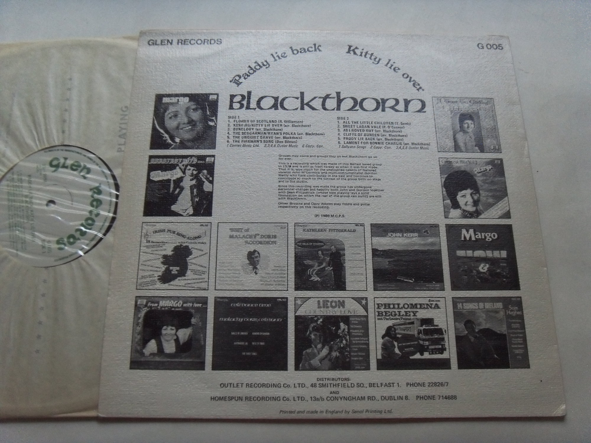 BLACKTHORN Paddy lie back Kitty lie over 2 BLACKTHORN Paddy lie back Kitty lie over 2