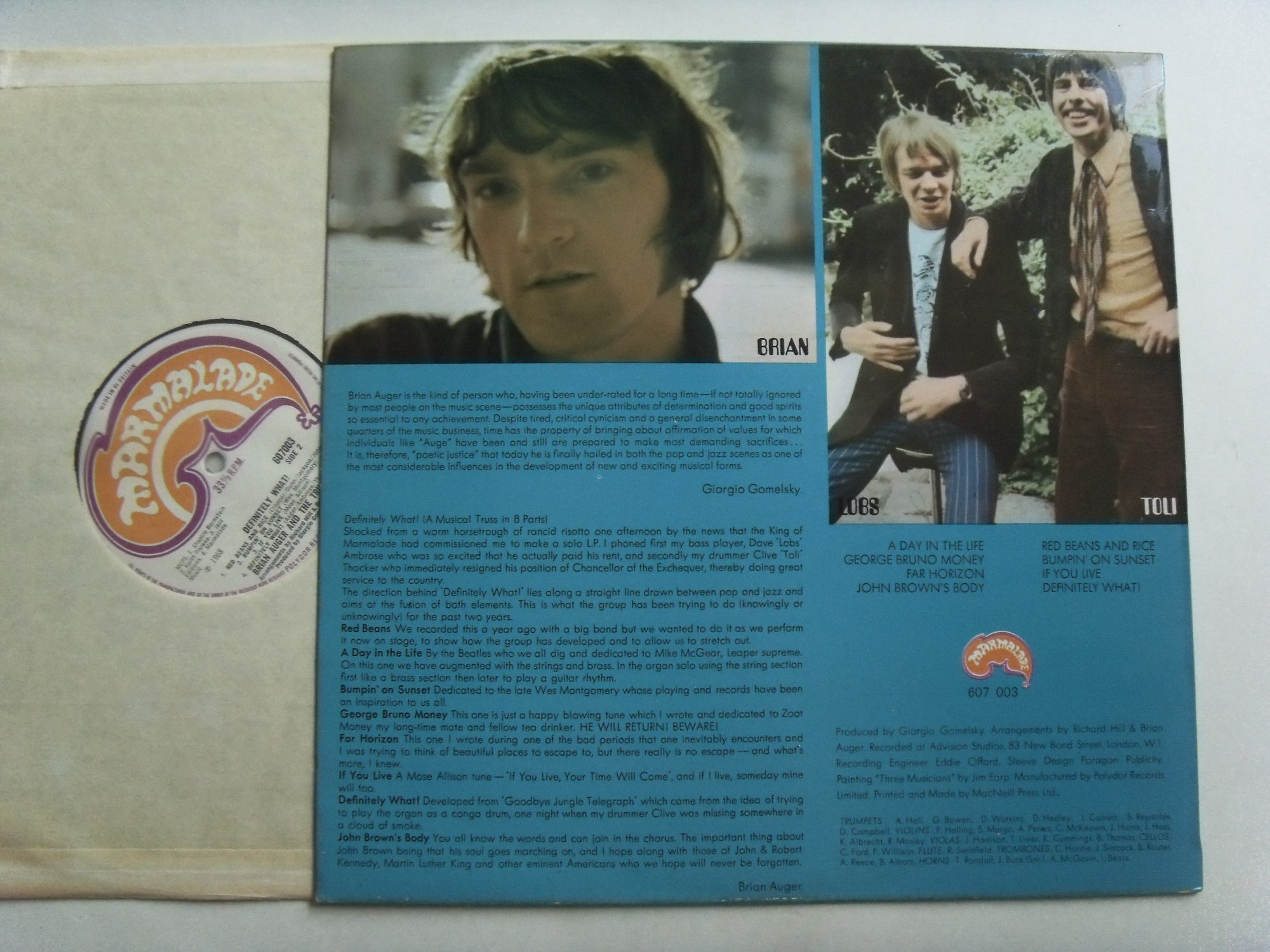 Brian AUGER AND THE TRINITY Definitely what! 2 Brian AUGER AND THE TRINITY Definitely what! 2