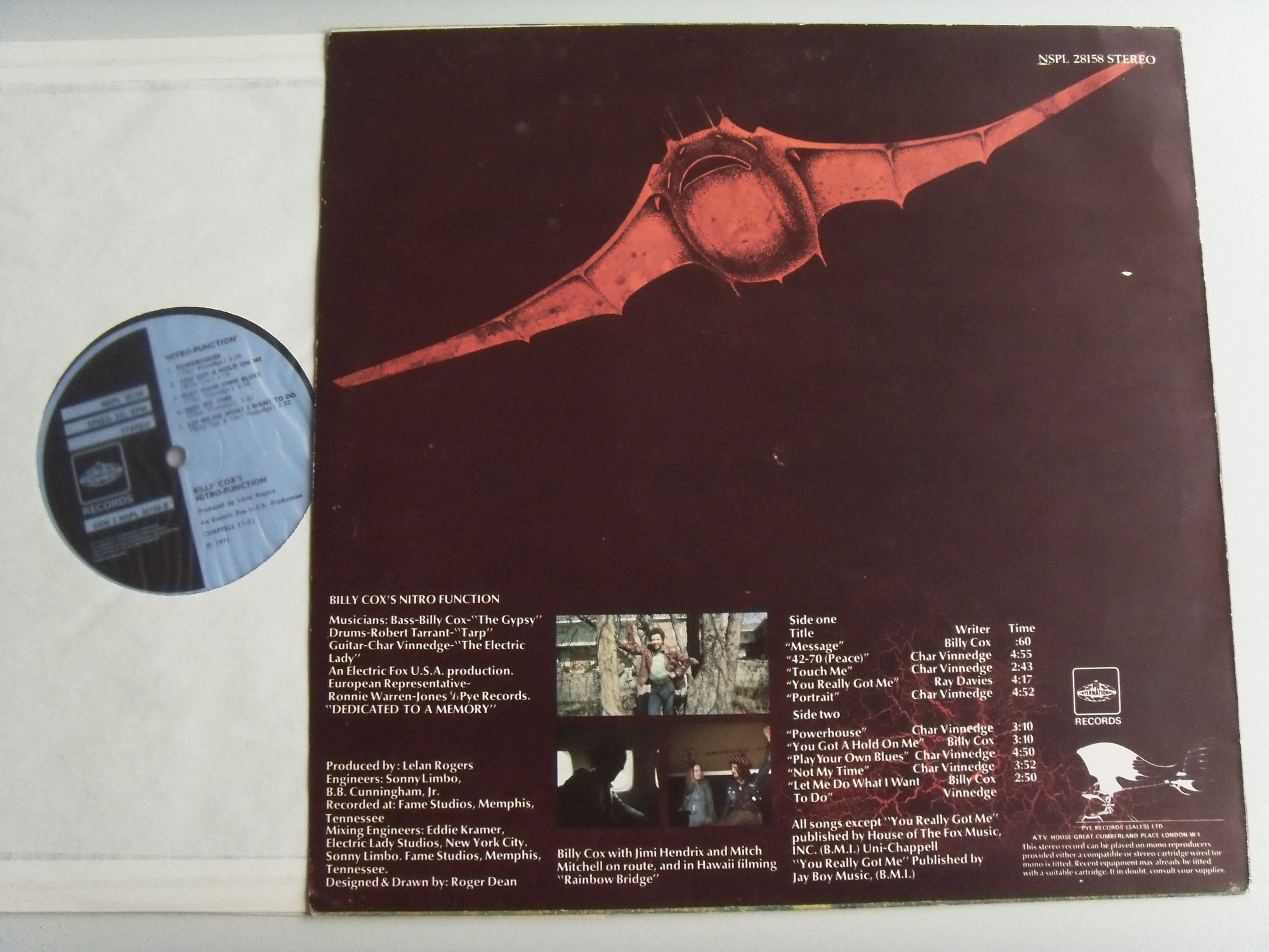 NITRO FUNCTION Billy Cox's Nitro-Function. Roger Dean design. 3 NITRO FUNCTION Billy Cox's Nitro-Function. Roger Dean design. 3