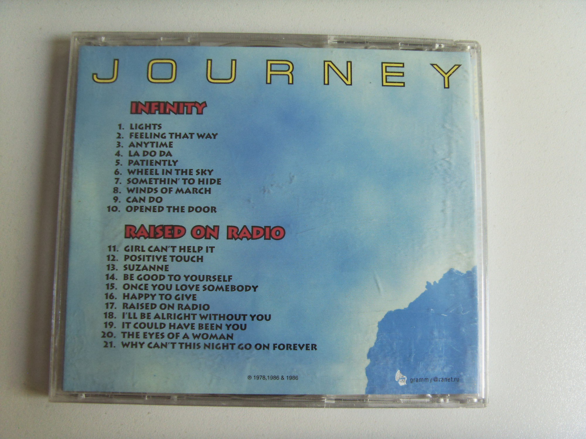 JOURNEY Infinity / Raised on radio 2 JOURNEY Infinity / Raised on radio 2