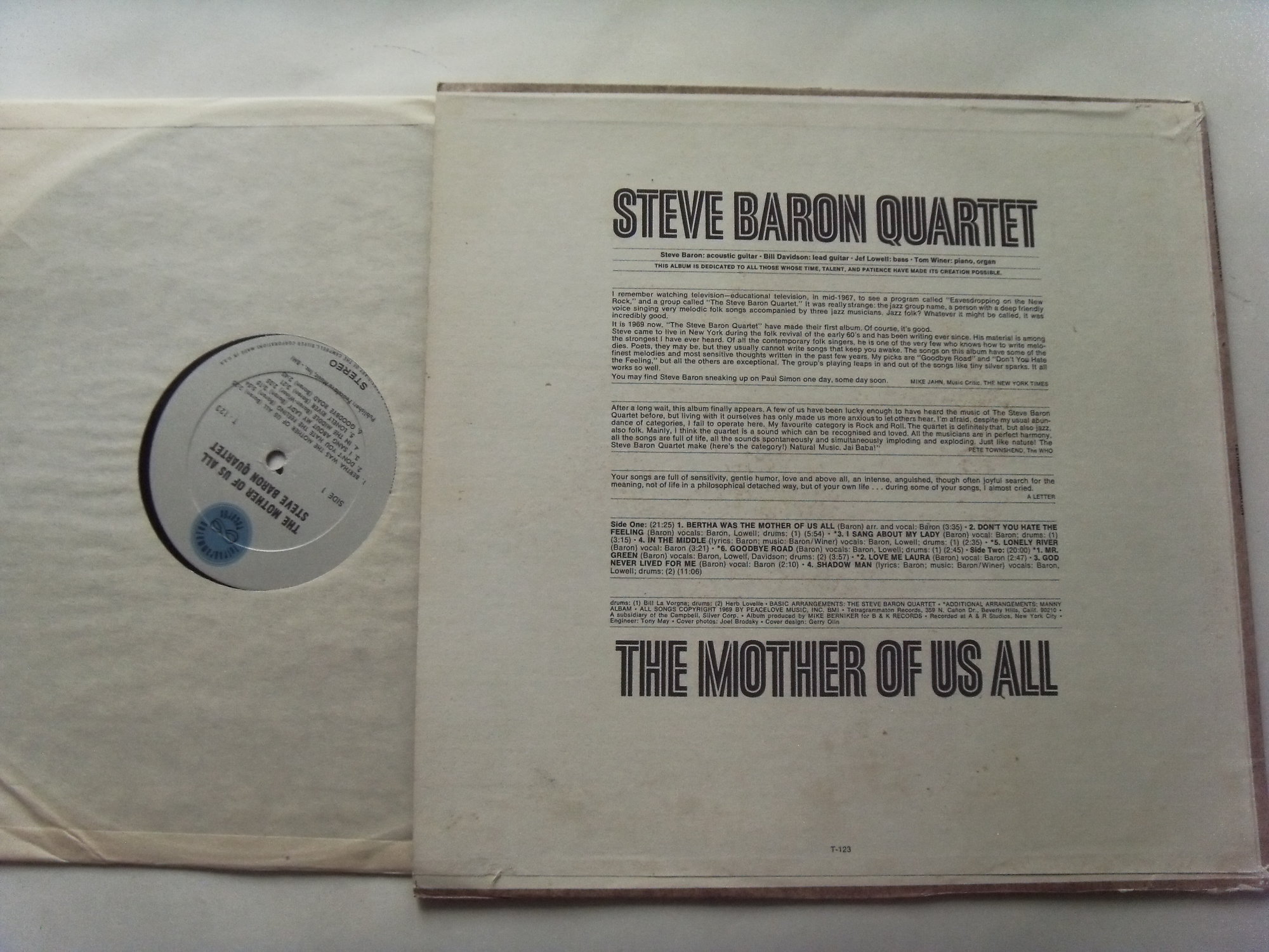 STEVE BARON QUARTET The Mother of Us All 2 STEVE BARON QUARTET The Mother of Us All 2