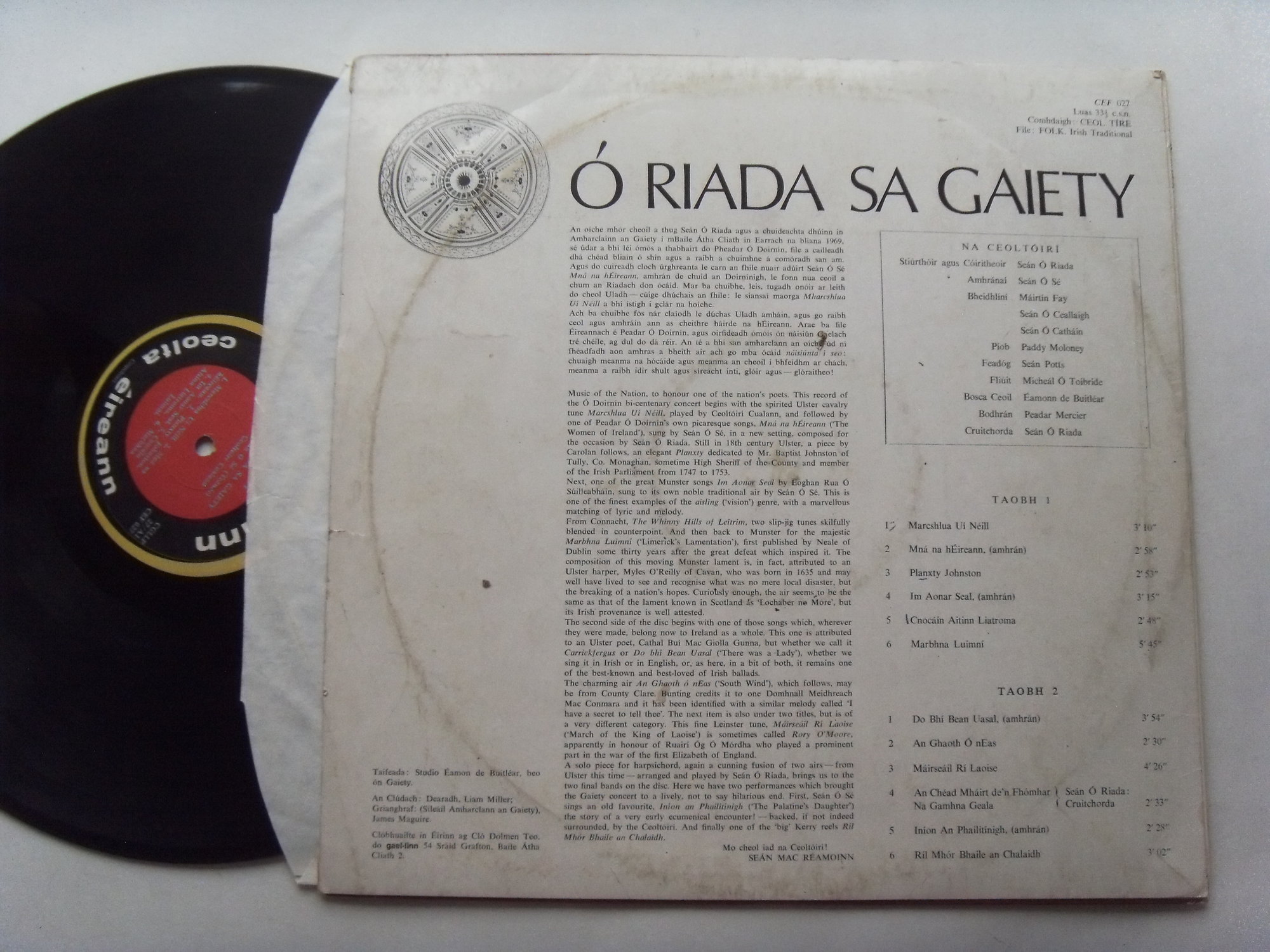 O RIADA SA GAIETY Le sean o se agus ceoltoiri cualann 2 O RIADA SA GAIETY Le sean o se agus ceoltoiri cualann 2
