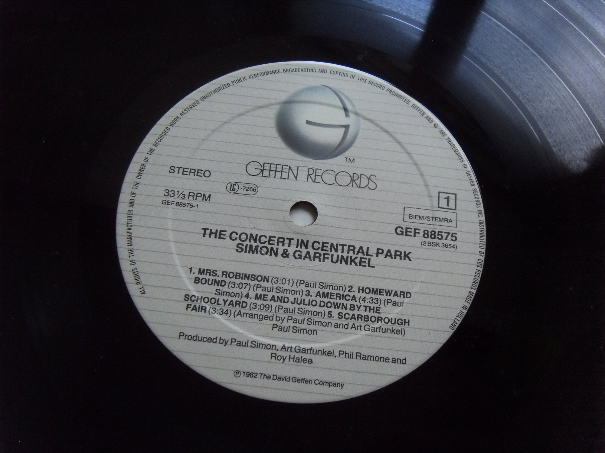 SIMON AND GARFUNKEL The Concert in Central Park 2 SIMON AND GARFUNKEL The Concert in Central Park 2