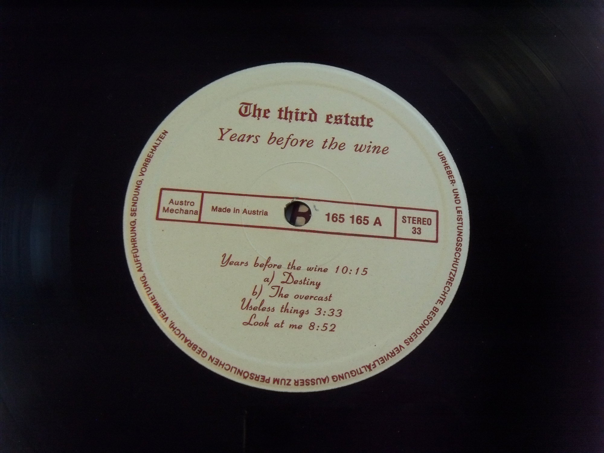 THE THIRD ESTATE Years before the wine 2 THE THIRD ESTATE Years before the wine 2