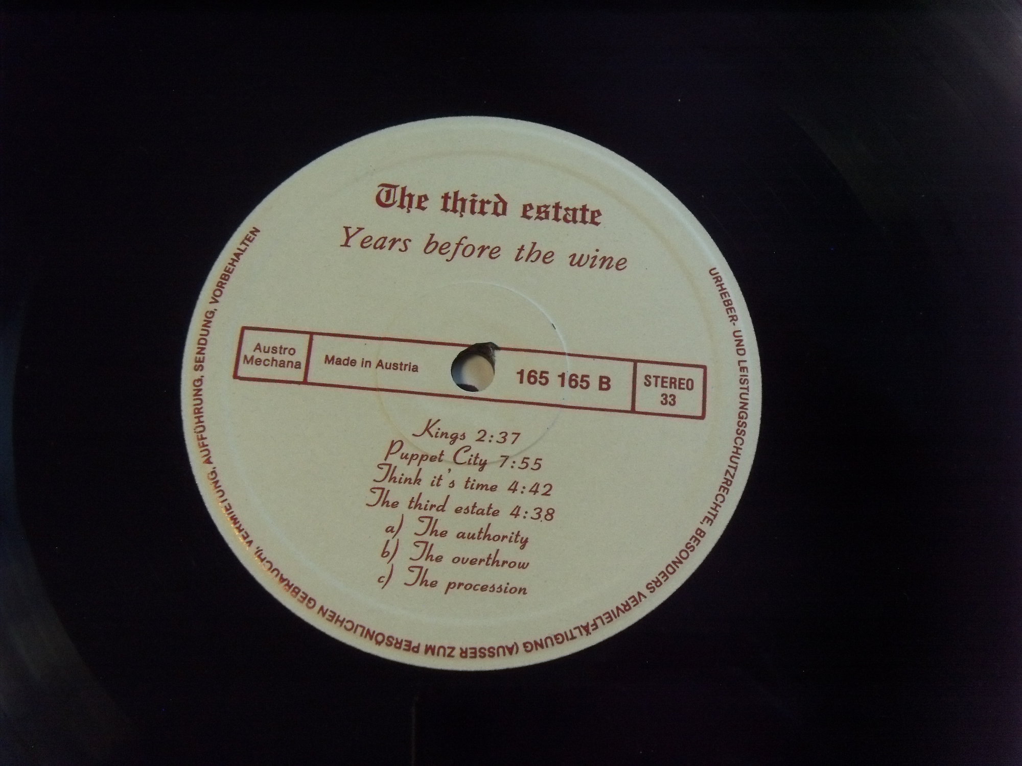 THE THIRD ESTATE Years before the wine 2 THE THIRD ESTATE Years before the wine 2