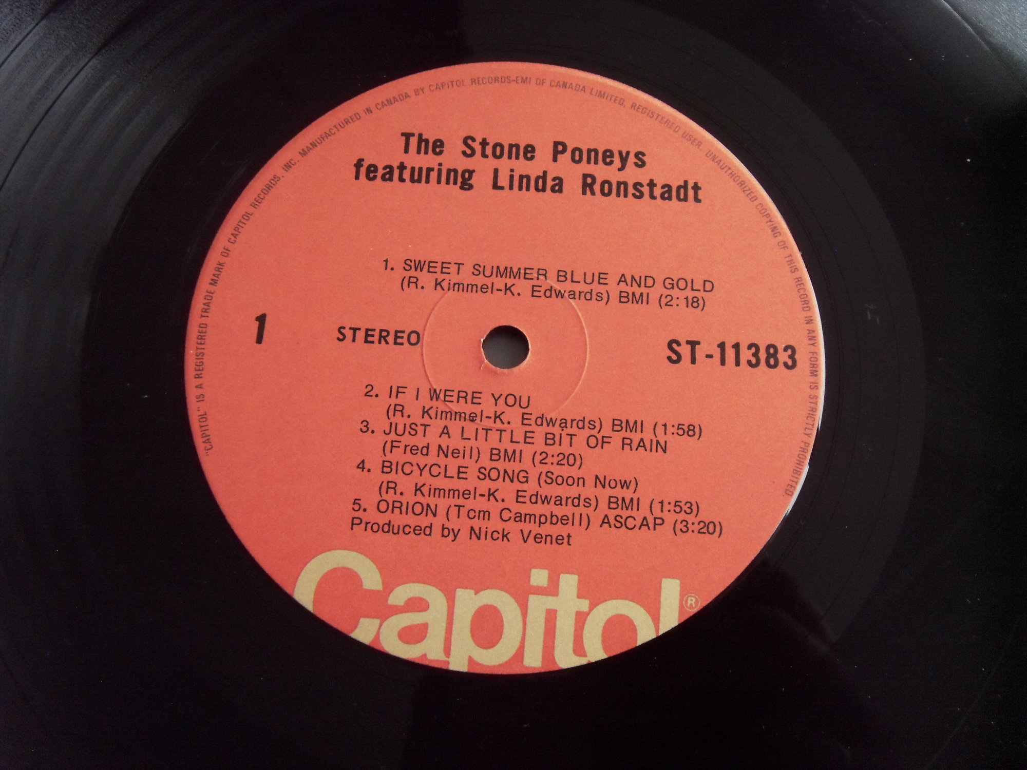 THE STONE PONEYS The Stone Poneys featuring Linda Ronstadt 2 THE STONE PONEYS The Stone Poneys featuring Linda Ronstadt 2