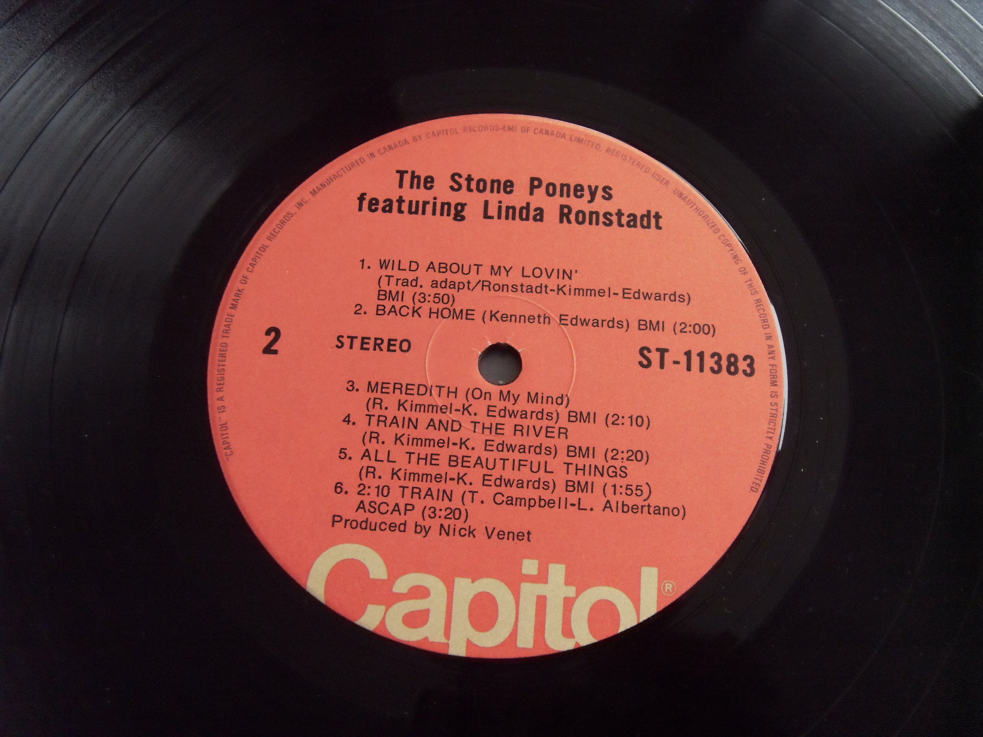 THE STONE PONEYS The Stone Poneys featuring Linda Ronstadt 2 THE STONE PONEYS The Stone Poneys featuring Linda Ronstadt 2