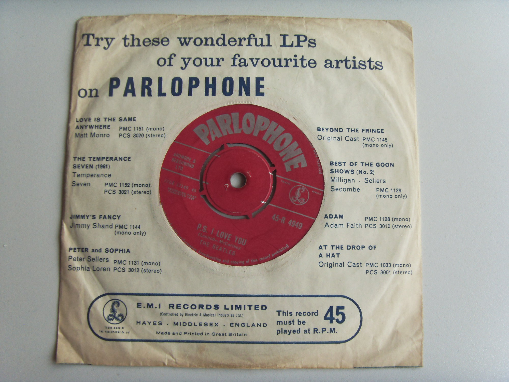 THE BEATLES Love me do / P.S. I love you 2 THE BEATLES Love me do / P.S. I love you 2