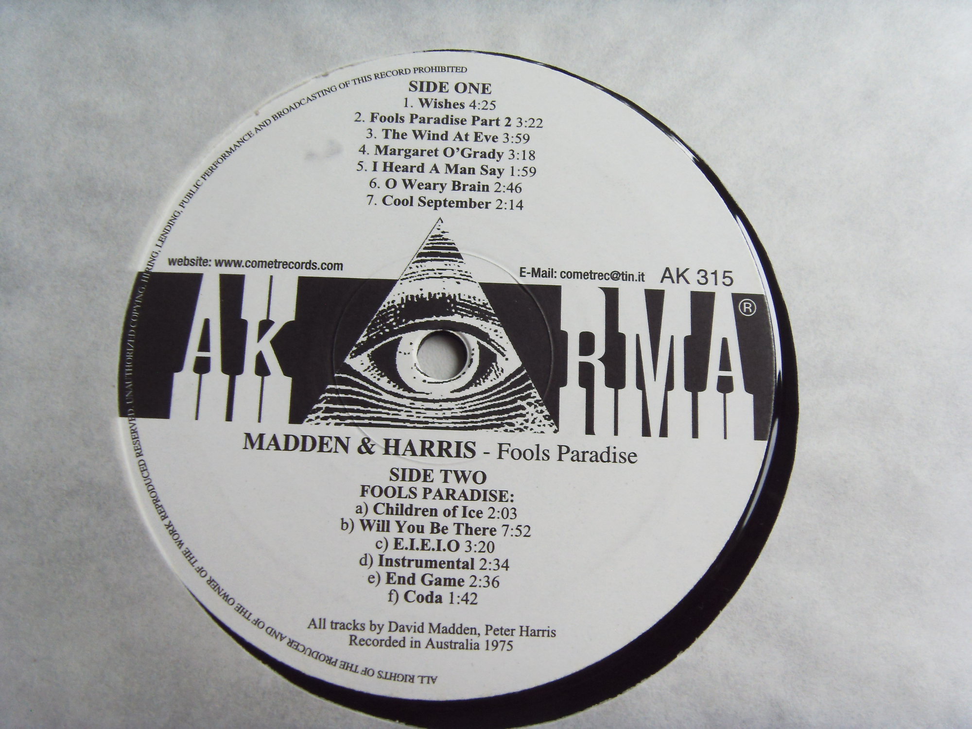 MADDEN AND HARRIS Fools Paradise 2 MADDEN AND HARRIS Fools Paradise 2