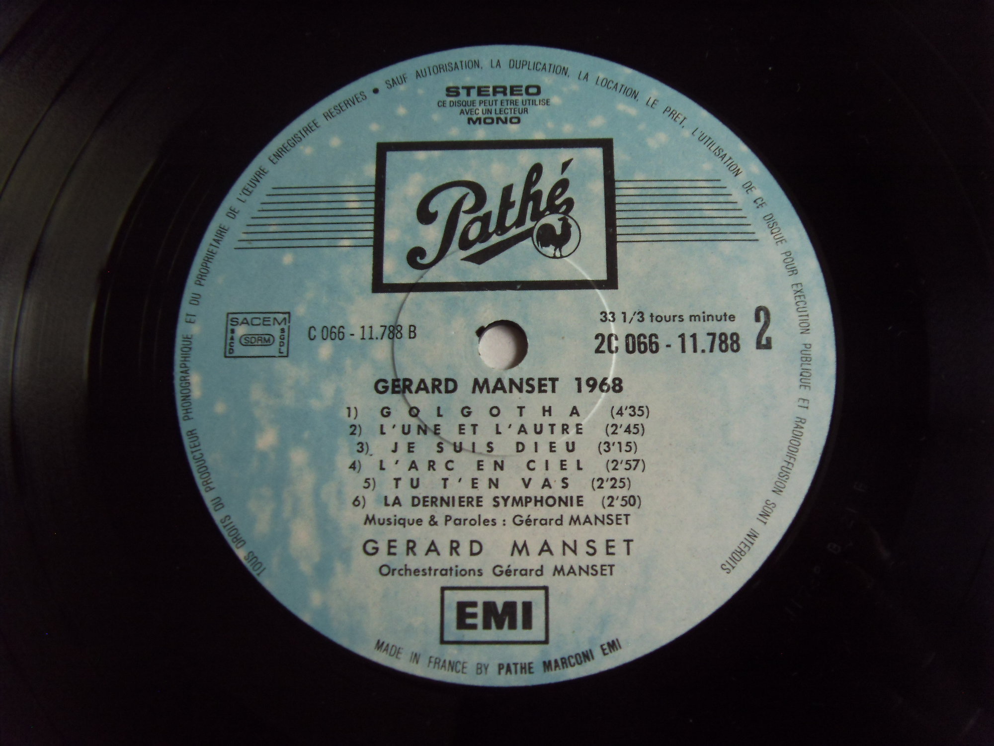 Gerard MANSET Gerard Manset 1968 2 Gerard MANSET Gerard Manset 1968 2