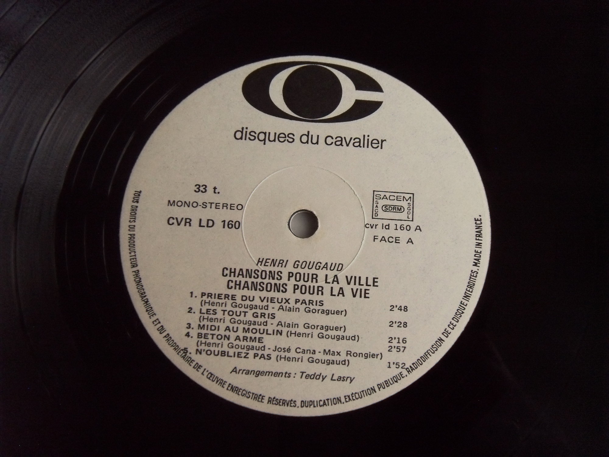 Henri GOUGAUD Chansons pour la ville 2 Henri GOUGAUD Chansons pour la ville 2