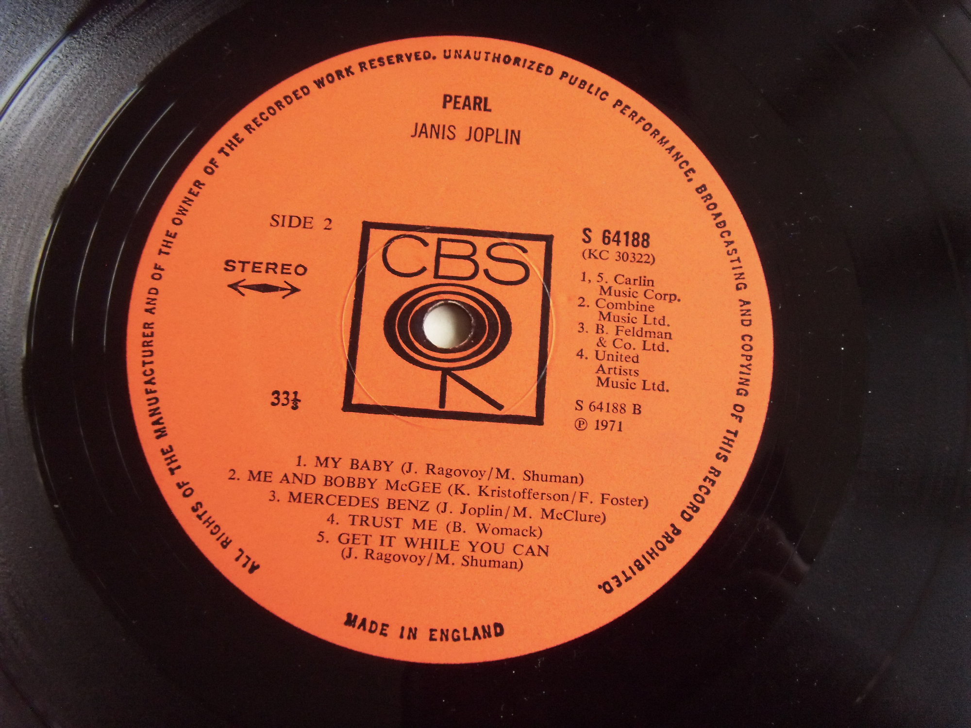 Janis JOPLIN Pearl 2 Janis JOPLIN Pearl 2