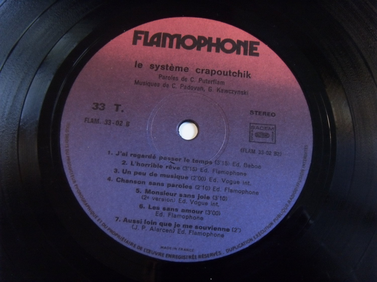 LE SYSTEME CRAPOUTCHIK Flop 2 LE SYSTEME CRAPOUTCHIK Flop 2