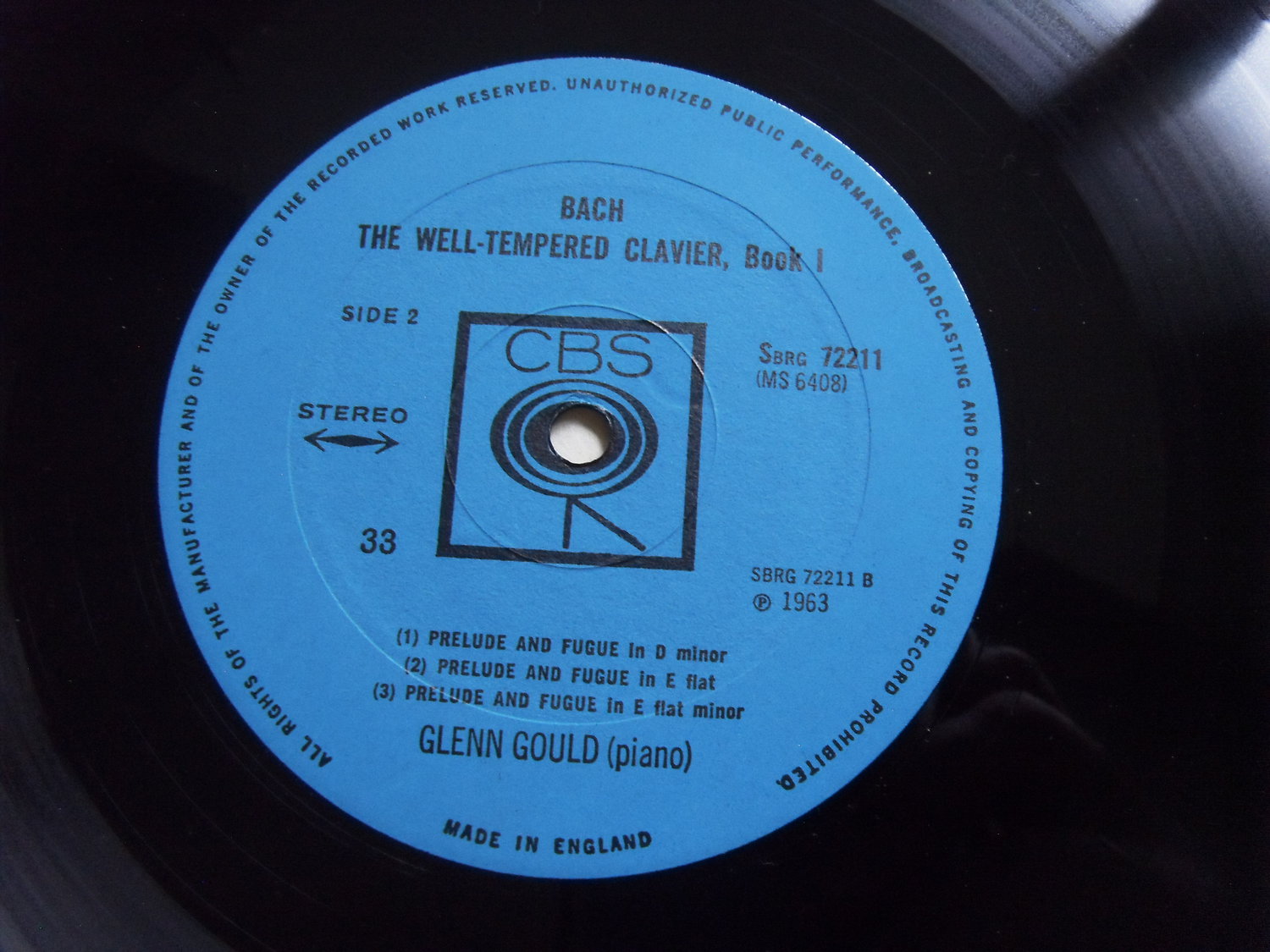 Glenn GOULD Bach Well-Tempered clavier Book 1 Preludes & fugues 1-8 Columbia UK-1963 2 Glenn GOULD Bach Well-Tempered clavier Book 1 Preludes & fugues 1-8 Columbia UK-1963 2