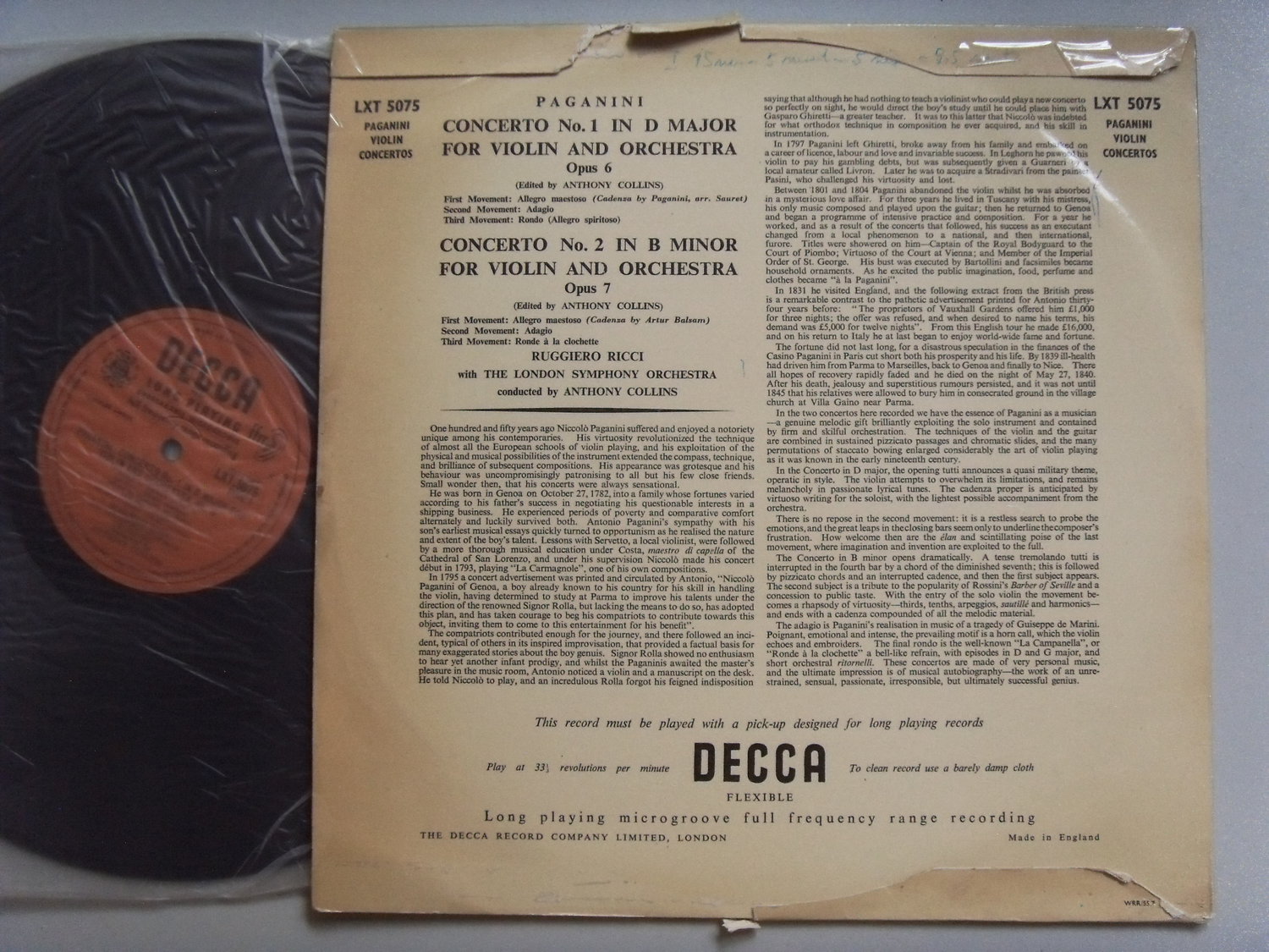 Ruggiero RICCI Paganini Violin concertos no.1, 2 2 Ruggiero RICCI Paganini Violin concertos no.1, 2 2