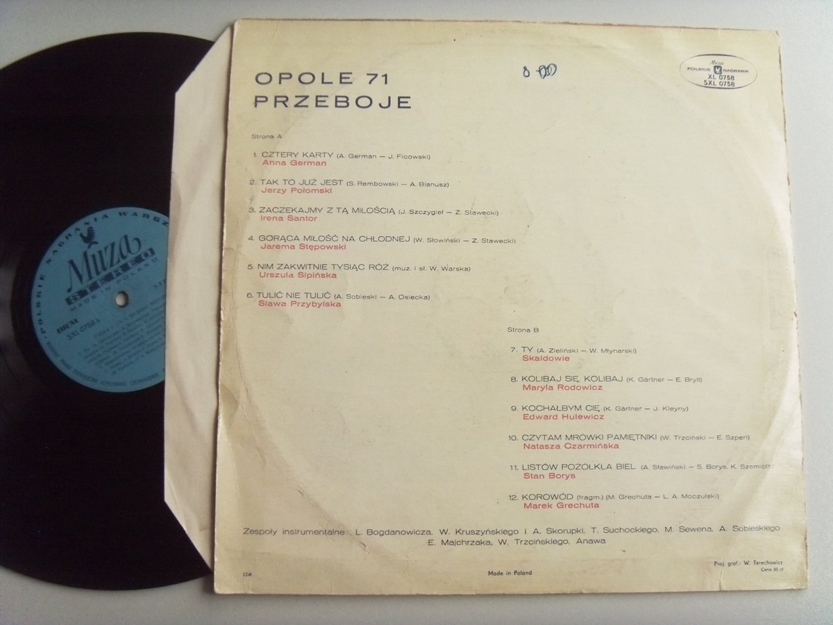 SKALDOWIE, Marek GRECHUTA, Maryla RODOWICZ, Anna GERMAN, Stan BORIS Opole 71 przeboje 2 SKALDOWIE, Marek GRECHUTA, Maryla RODOWICZ, Anna GERMAN, Stan BORIS Opole 71 przeboje 2