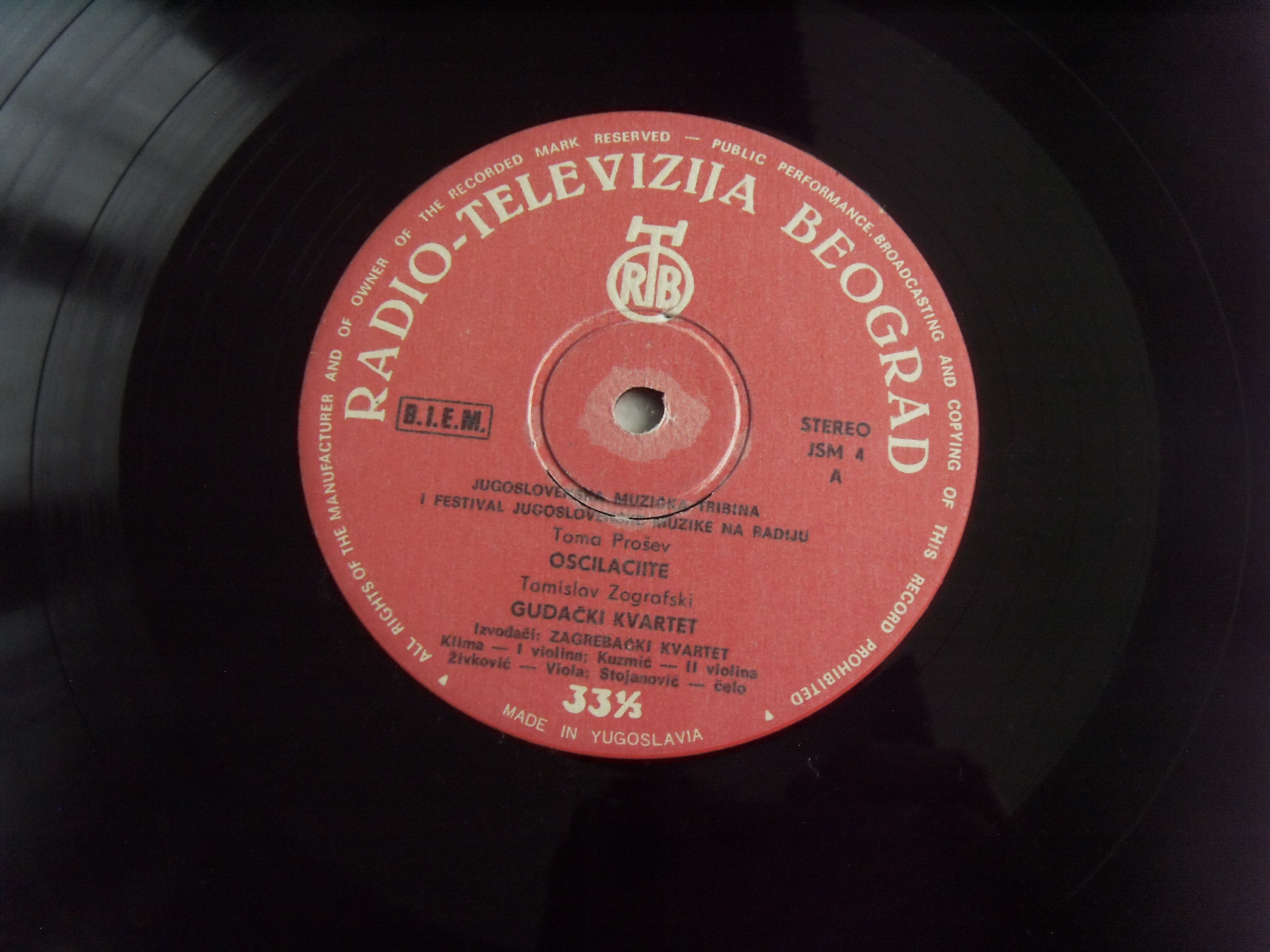 SLAVKO OSTERC, Igor KARLIN, RTB SYMPHONY ORCHESTRA JUGOSLOVENSKA MUZICKA TRIBINA 1 2 SLAVKO OSTERC, Igor KARLIN, RTB SYMPHONY ORCHESTRA JUGOSLOVENSKA MUZICKA TRIBINA 1 2