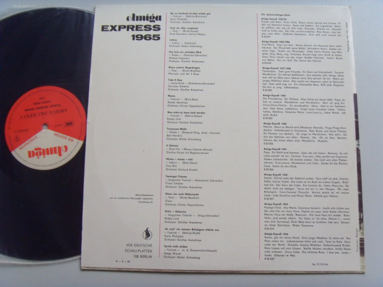 Karin PROHASKA, Martin HEYMANN, Christian SCHAFRIK, Bert HENDRIX, Tina BRIX GIPSY etc.etc. Amiga express 1965 2 Karin PROHASKA, Martin HEYMANN, Christian SCHAFRIK, Bert HENDRIX, Tina BRIX GIPSY etc.etc. Amiga express 1965 2