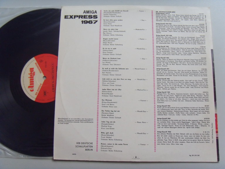 Perikles FOTOPOULOS, Chris DOERK, Rec DEMONT, Klaus SOMMER, Chris & Frank, MICHAELIS-CHOR etc. Amiga express 1967 2 Perikles FOTOPOULOS, Chris DOERK, Rec DEMONT, Klaus SOMMER, Chris & Frank, MICHAELIS-CHOR etc. Amiga express 1967 2