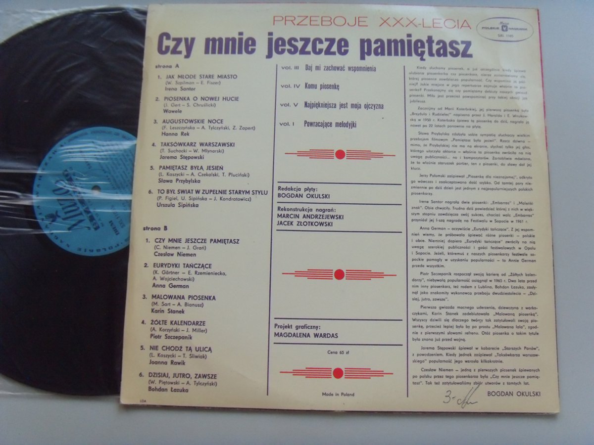 Czeslaw NIEMEN, WAWELE, Irena SANTOR, Urszula SIPINSKA, Slawa PRZYBYLSKA Czy mnie jeszcze pamietasz 2 Czeslaw NIEMEN, WAWELE, Irena SANTOR, Urszula SIPINSKA, Slawa PRZYBYLSKA Czy mnie jeszcze pamietasz 2