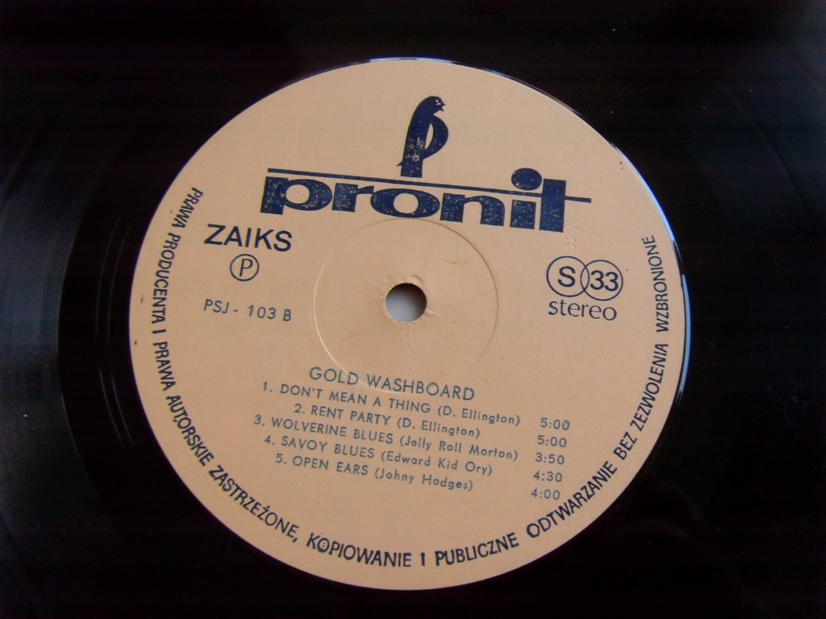Ryszard ZAWISTOWSKI BAND Gold washboard 2 Ryszard ZAWISTOWSKI BAND Gold washboard 2